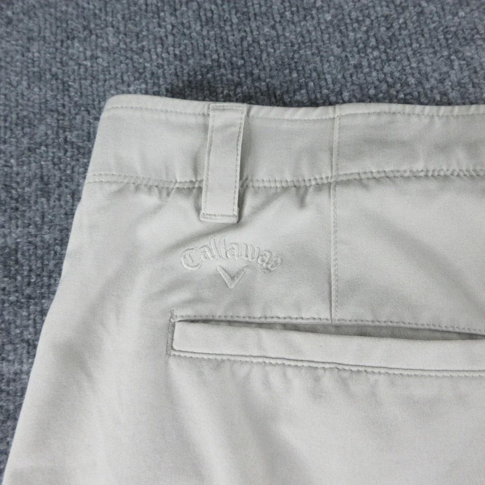 Callaway Shorts Mens 46 Beige 11 Inseam Chino Golf Pockets Flat Front Casual